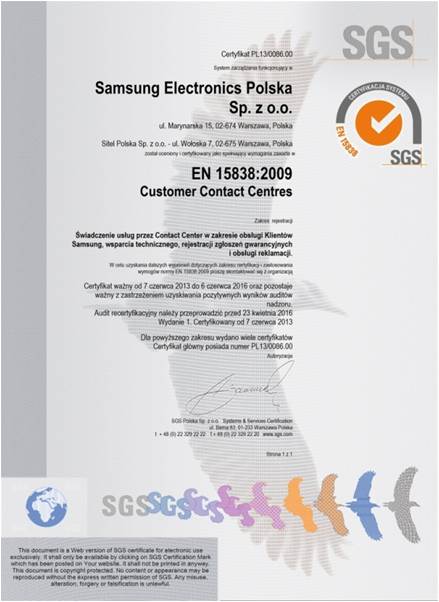 certfikat-sgs-en-1538-dla-samsung-electronics-polska-sp-z-o-o